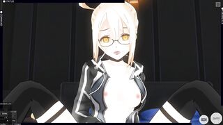 3D HENTAI X Alter Posing and Masturbating