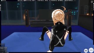 3D HENTAI X Alter Posing and Masturbating