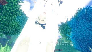 Fairy Goddess can't Wait to see you again Undressing Ride in Forest Hentai White Hair POV Lap Dance