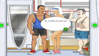 Fucked a Girl on a Train while an Athlete, a Cuckold, does not see | Pc Gameplay
