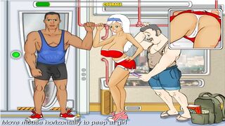 Fucked a Girl on a Train while an Athlete, a Cuckold, does not see | Pc Gameplay