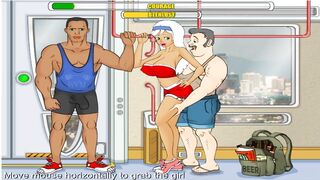 Fucked a Girl on a Train while an Athlete, a Cuckold, does not see | Pc Gameplay