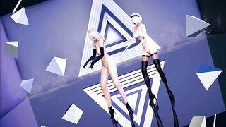 [MMD] Dreamcatcher - Odd Eye Naked Dance NierAutomata 2B 2A