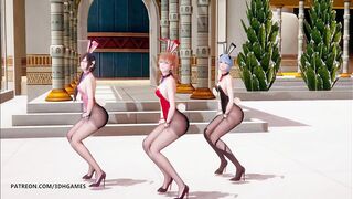 [MMD] SOMI - BIRTHDAY Strip Dance Evangelion Rei Ayanami Asuka Langley Sōryū Mari Illustrious Makina