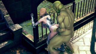 Female Knight Lose to Monster Ork - Episode.2
