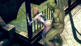 Female Knight Lose to Monster Ork - Episode.2