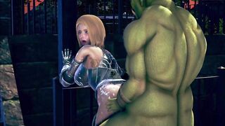 Female Knight Lose to Monster Ork - Episode.2