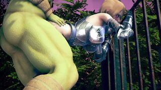 Female Knight Lose to Monster Ork - Episode.2