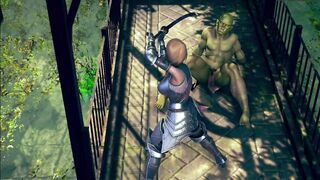 Female Knight Lose to Monster Ork - Episode.2