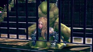 Female Knight Lose to Monster Ork - Episode.2