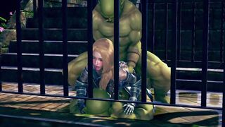 Female Knight Lose to Monster Ork - Episode.2