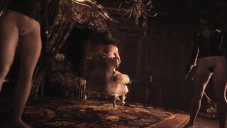 Resident Evil 8 - Nude Lady Dimitrescu & Bottomless Vampire Daughters Resident Evil Village: NEW