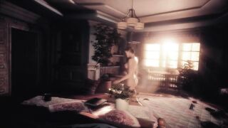 Resident Evil 8 - Prettier than Lady Dimitrescu - Mia Winters - Peeping Naked Wife while Cooking