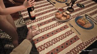 Resident Evil 8 - Prettier than Lady Dimitrescu - Mia Winters - Peeping Naked Wife while Cooking