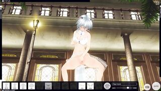 3D HENTAI Neko Girl Masturbates and Cums