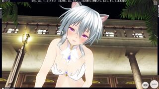 3D HENTAI Neko Girl Masturbates and Cums