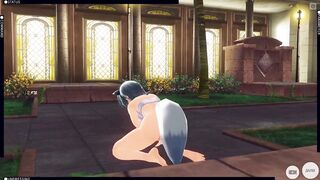 3D HENTAI Neko Girl Masturbates and Cums