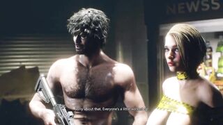 Jill Valentine Yellow Tape Bounded with Big Jiggly Tits - Resident Evil: Duct Tape Bondage Special