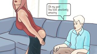 Fucking my hot stepmom after dinner