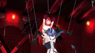 3D HENTAI BDSM Succubus Licks Devilish Pussy in the Basement