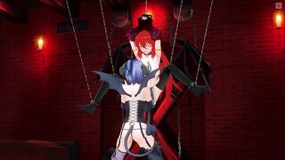 3D HENTAI BDSM Succubus Licks Devilish Pussy in the Basement