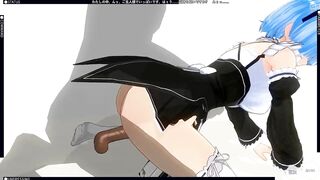 3D HENTAI Fucked in the Bedroom Rem from Anime RE: zero