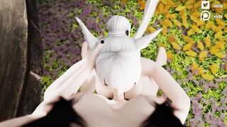 FFXIV Miqo'te Catgirl Futa POV Blowjob with Cumshot Finish with SOUND