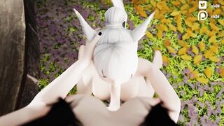 FFXIV Miqo'te Catgirl Futa POV Blowjob with Cumshot Finish with SOUND