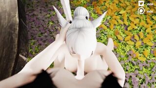 FFXIV Miqo'te Catgirl Futa POV Blowjob with Cumshot Finish with SOUND
