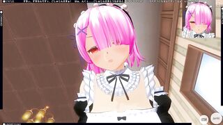 3D HENTAI POV RE ZERO Ram Rides a Big Dick