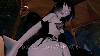 Brunette Glasses Strips in Booty Shorts Fucking Riding in Backyard Gazebo POV Hentai Lap Dance