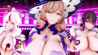 Mmd Genshin Impact MILF with Dirty Panty Smell like Vinegar still Men want to Lick the Clint