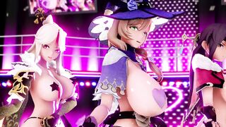 Mmd Genshin Impact MILF with Dirty Panty Smell like Vinegar still Men want to Lick the Clint