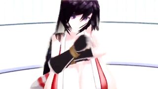 MMD 3D Ariane Cevaille Sister Breast Expansion Dance