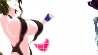 MMD 3D Ariane Cevaille Sister Breast Expansion Dance