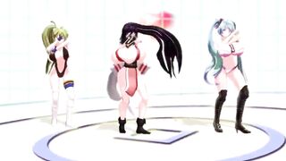 MMD 3D Ariane Cevaille Sister Breast Expansion Dance