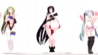 MMD 3D Ariane Cevaille Sister Breast Expansion Dance