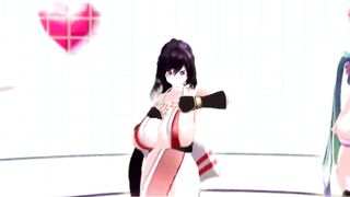 MMD 3D Ariane Cevaille Sister Breast Expansion Dance