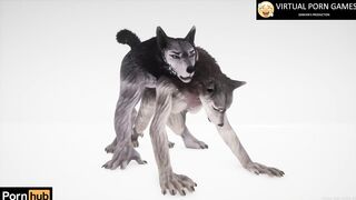 Wild Life Furry Porn with two Werewolves 4K 60 FPS