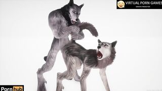 Wild Life Furry Porn with two Werewolves 4K 60 FPS
