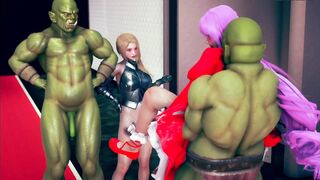 Female Knight Lose to Monster Ork - Episode.4