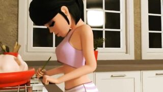 Monster cock mommy deepthroats daughter - 3D Futa Sex ENGDub