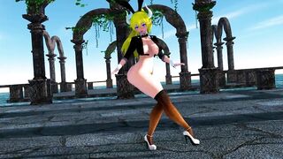 Mmd Bowsette used Big Bad Dragon Dildo in her Ass to Satisfy her Fans