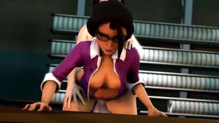 Mei X Miss Pauling Big Futanari Scene