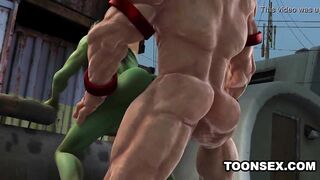 3D Toon Mutant Babe Gets Fucked Hard Outdoors