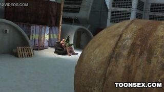 3D Toon Mutant Babe Gets Fucked Hard Outdoors