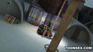 3D Toon Mutant Babe Gets Fucked Hard Outdoors