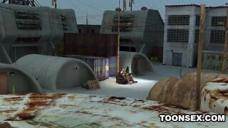 3D Toon Mutant Babe Gets Fucked Hard Outdoors