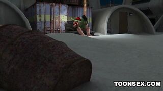 3D Toon Mutant Babe Gets Fucked Hard Outdoors