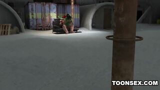 3D Toon Mutant Babe Gets Fucked Hard Outdoors